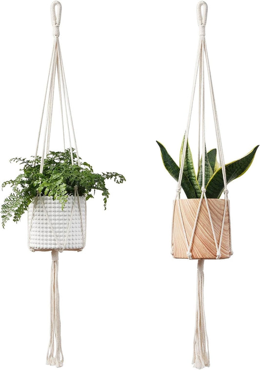 Hanging Macrame Planter with Ceramic Pot