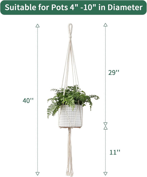 Hanging Macrame Planter with Ceramic Pot