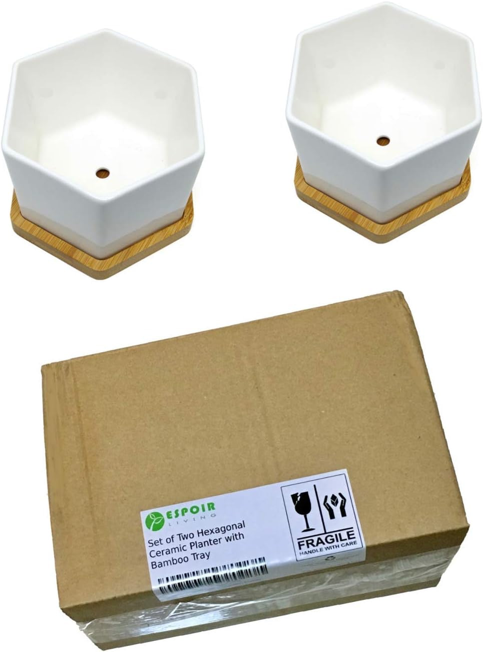 Modern Ceramic Tabletop Planter Set