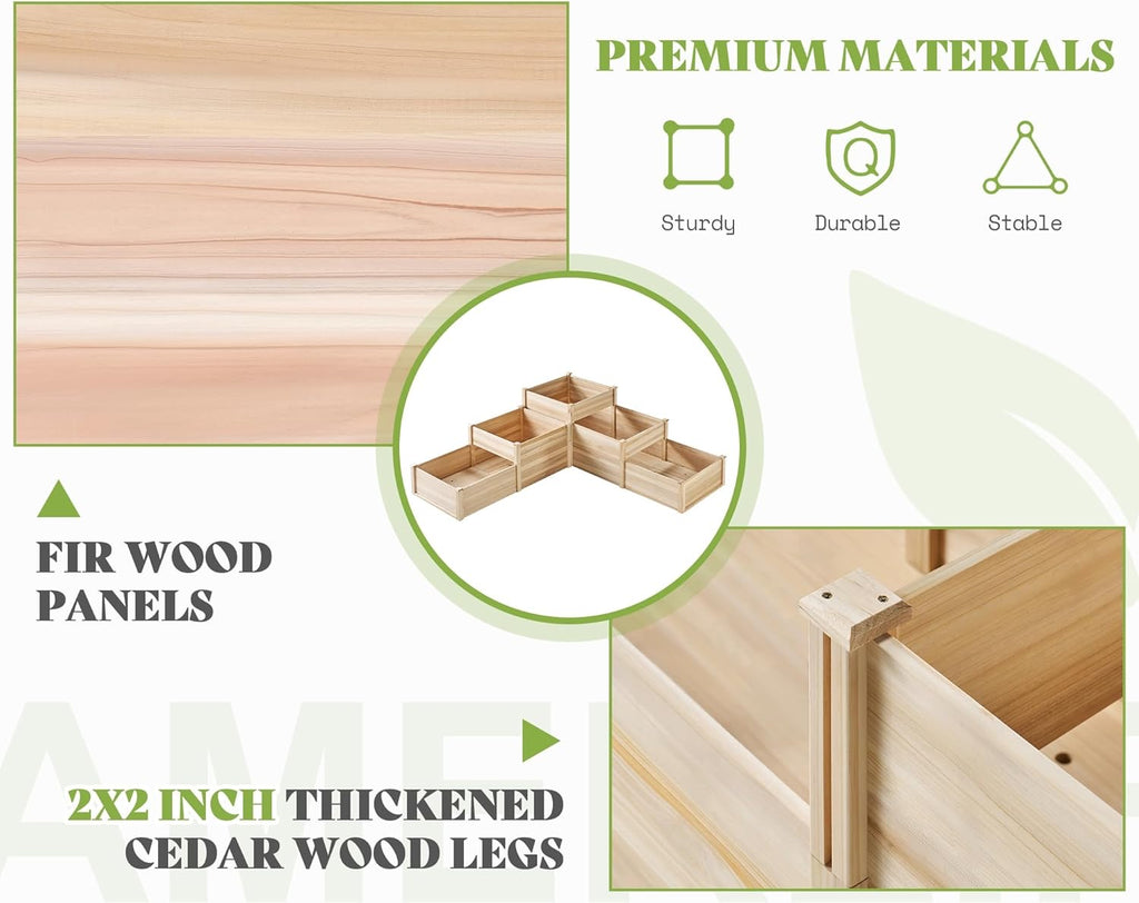 Raised Garden Bed Planter Box (3 x 3 ft)