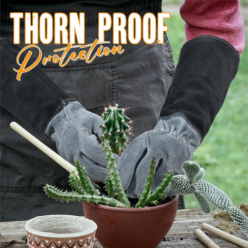 Heavy-Duty Leather Gardening Gloves