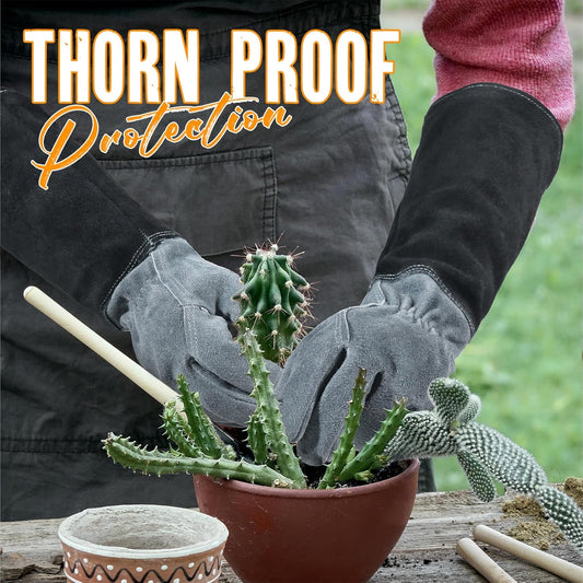Heavy-Duty Leather Gardening Gloves