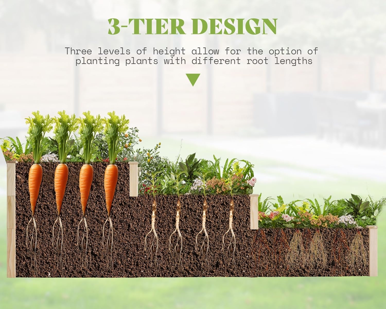 Raised Garden Bed Planter Box (3 x 3 ft)
