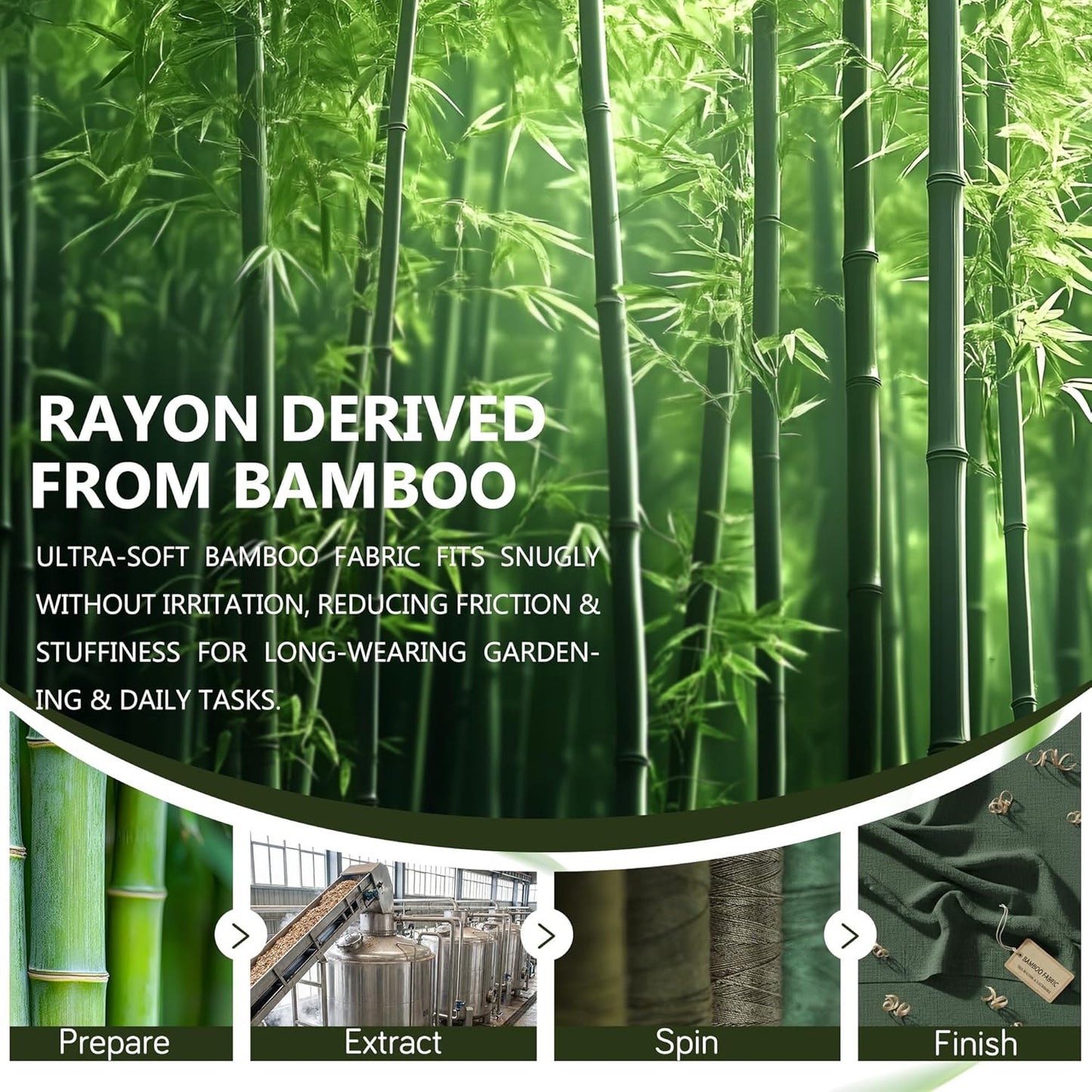 Bamboo Fiber Gardening Gloves